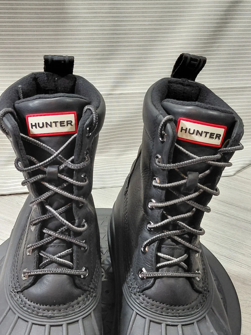 NEW Hunter Men Southall Black Waterproof Insulated Lace-Up Winter Boots SIZE 12M